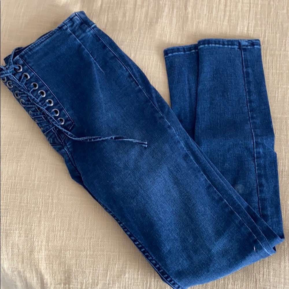 Free People retro Lace Up Stretch